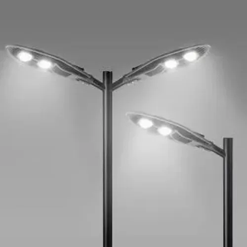 Poste Reto 4,5m Com Suporte e Luminária Pública 100w 