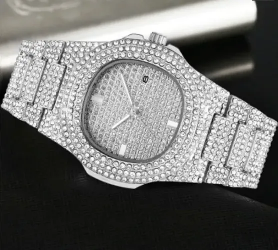 Relógio ice Patek Cravejado