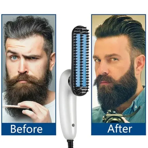Alisador de barba elétrica pente multifuncional estilo de cabelo wpp:43. *