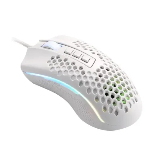 Mouse Gamer Redragon Storm Lunar White M808W-RGB 12.400DPI - WZetta
