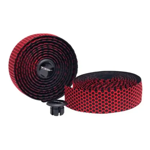 Fita para Guidão Bicicletas Speed TSW 3mm Silicone Vermelho Alto Grip Uso sem Luvas 7399