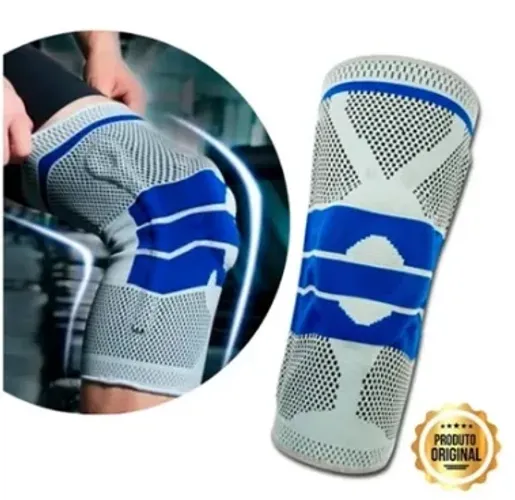 Joelheira Articulada De Compressão Cabo Aço e Gel Silicone Esportiva Fitness Treino z818