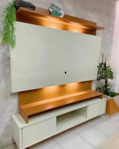 Estante Home Vera TB112L Off White/Freijó - DALLA COSTA