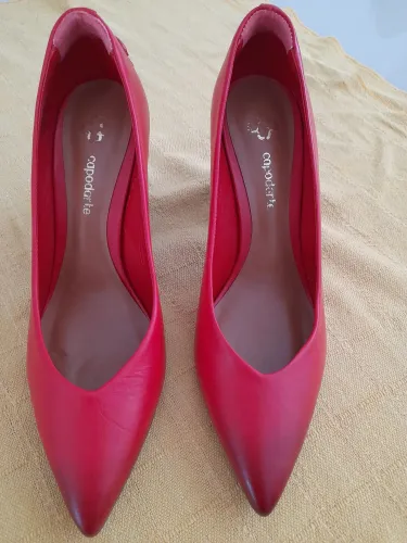 Sapatos Salto Alto Vermelho Capôdarte