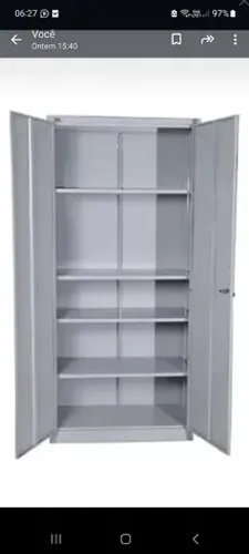 Vendo armário de aço pa 90 X 2,00 X 40 cm na cor cinza.( novo )