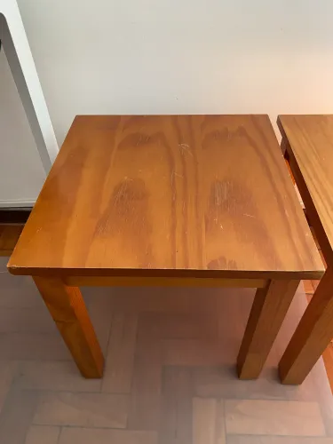 Mesa pequena Baixa Tok Stok Quadrada Madeira