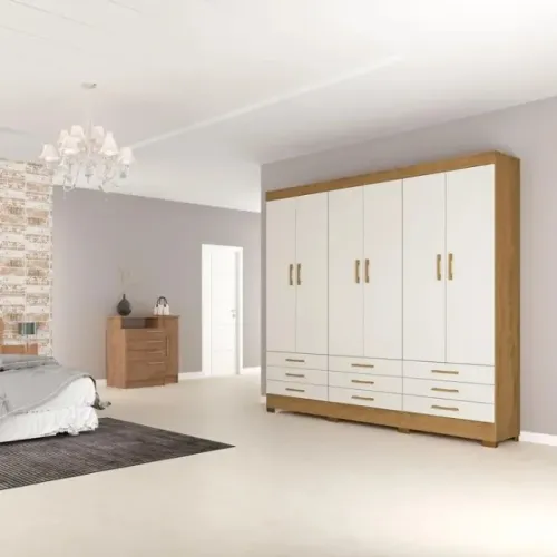 Guarda-roupa Casal Vila Velha 6 Portas 9 Gavetas FAZEMOS ENTREGAS DF E ENTORNO
