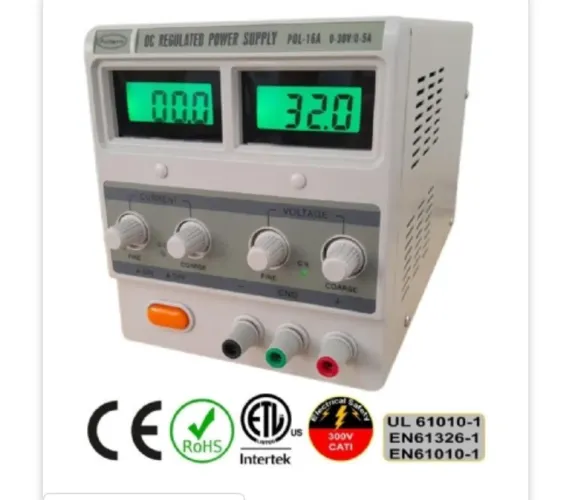 Fonte de Alimentação DC Regulada 0-30V 0-5A