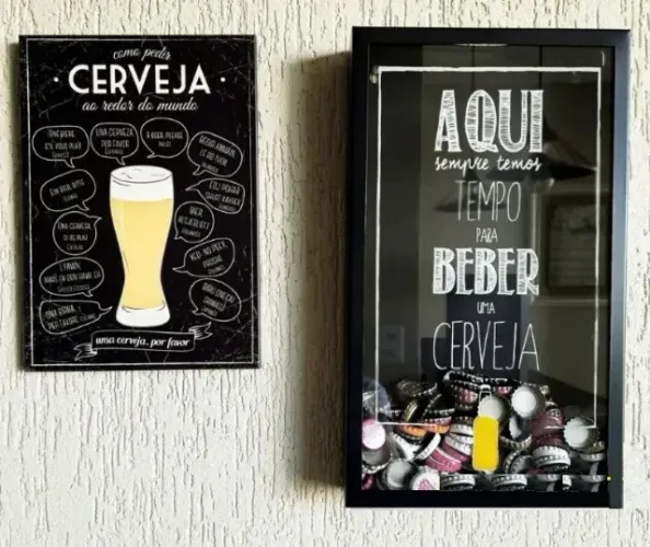 Porta tampinhas lacres cerveja