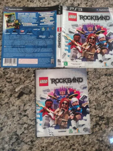 Encarte e Manual jogo Rockband lego