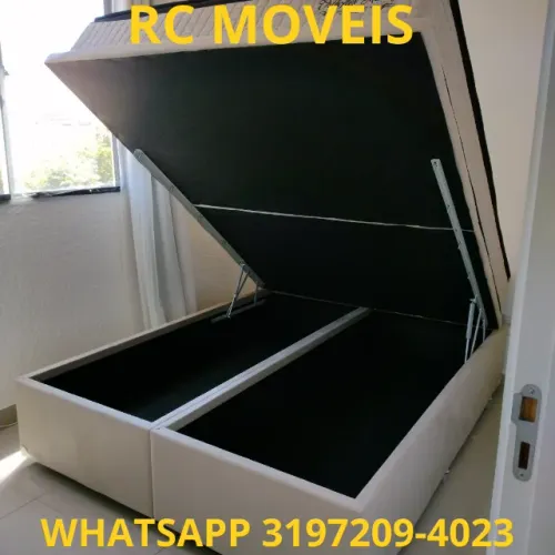 Cama Box Baú Queen 1,58x1,98 Bipartido Blindado - Direto da Fábrica