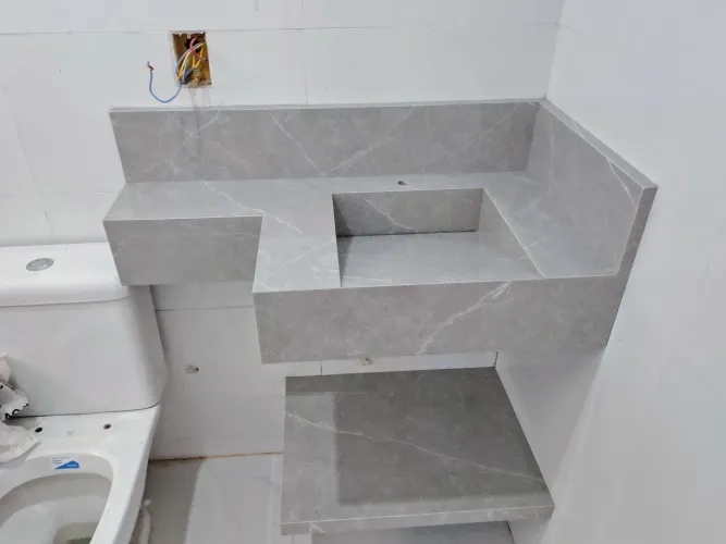 Cuba de bancada em porcelanato