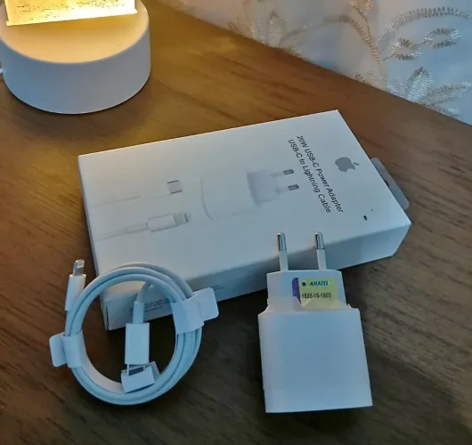 Carregador de iPhone turbo 20w completo cabo lightning fonte 20w carregador de iPhone