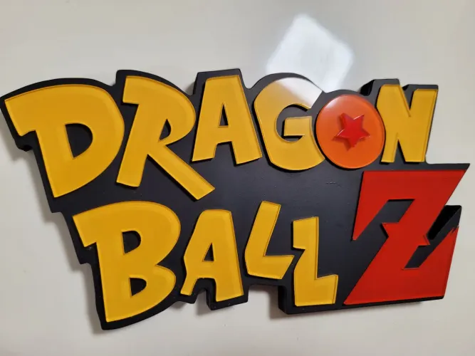 Placa em 3D Logo Dragon Ball Z