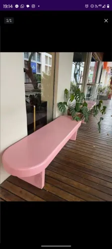 Banco Rosa Moderno para Área Externa