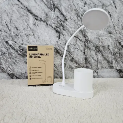 Luminária de Mesa LED Inova Com Porta Caneta