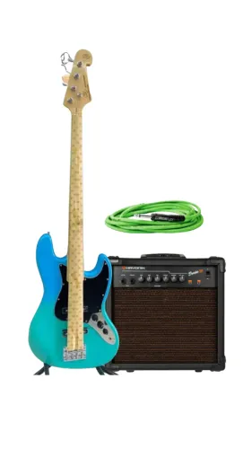 Baixo SX Passivo 4 Cordas - SBM1 Azul + Cabo + Cubo