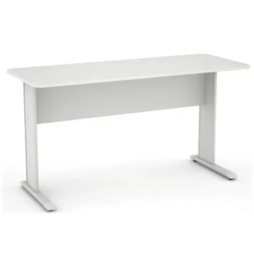Mesa Escritório 1,20×0,60m Cinza Compacta Sem Gavetas Design Moderno Durável 43099