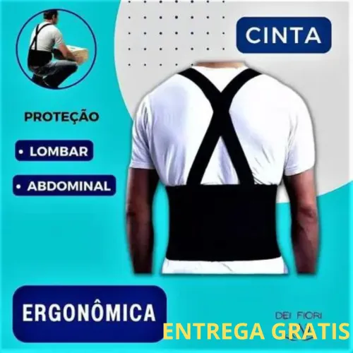 Cinta Ergonômica de Proteção Lombar e Abdominal M/G/GG