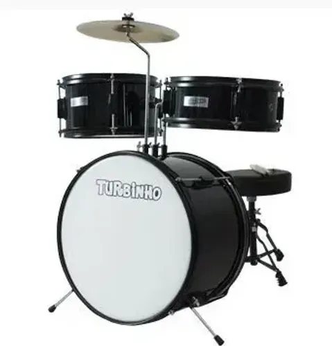 Bateria Infantil Preta Turbinho 