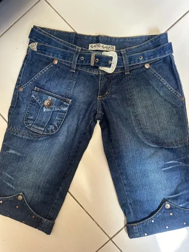 Shorts Jeans Gatto Gaiato com Detalhes