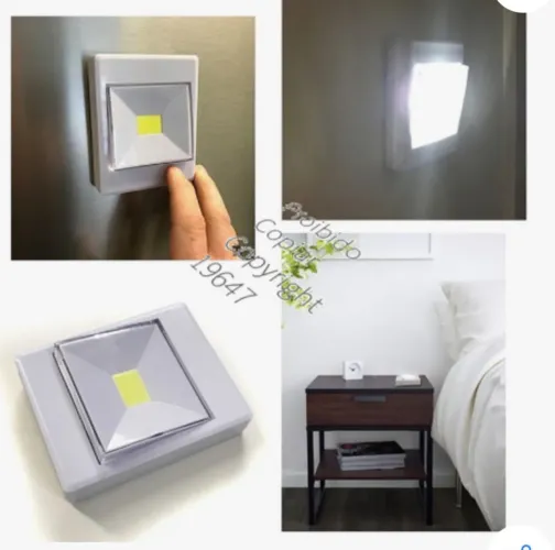 Kit 3 Luminárias Luz Led De Pilha 3w Toque Fácil Com Pilhas Branco Branco