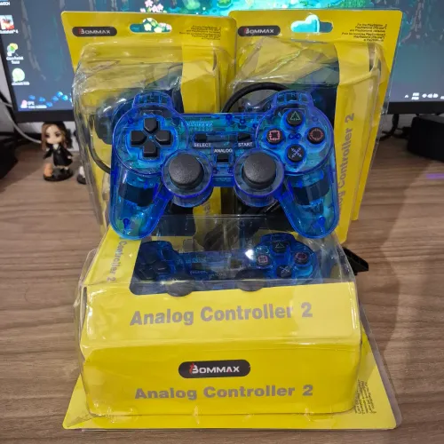 Controle de Ps2/Ps1 Translúcido