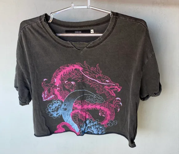 Camiseta Cropped Estampa Dragão - Youcom