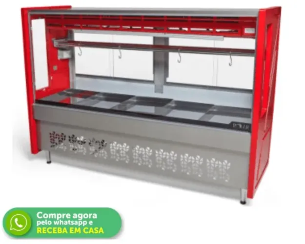 Balcão de Carne 1,75M Vermelho 220v Polar