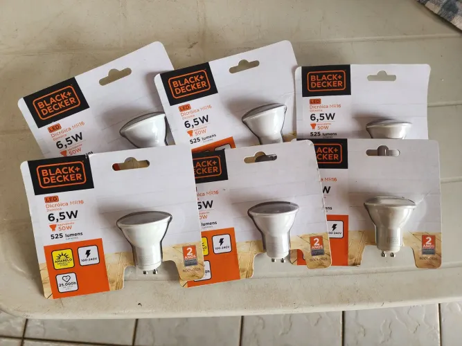 Kit Lâmpadas Dicroica MT16 6.5W - Black+Decker (NOVAS)