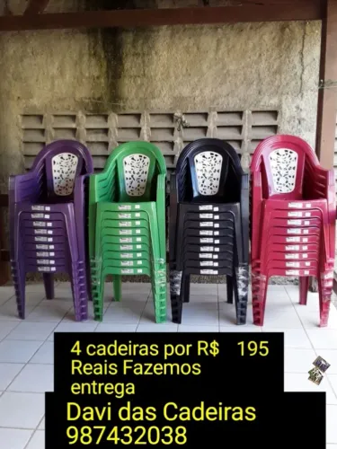 CADEIRAS PLASTICA GRESS MD UD Coloridas MX US por R$ 195 ENTREGO