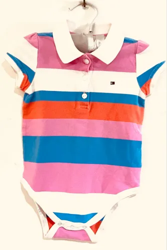 Body listrado Bebê tam 18 meses Tommy Hilfiger