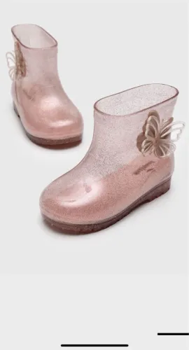 Botas infantis de glitter rosa - tamanho 17/18