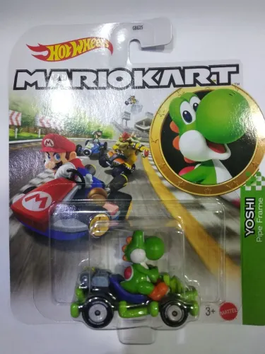 Carrinho Hot Wheels Mario kart Yoshi Pipe Frame 1:64 Mattel