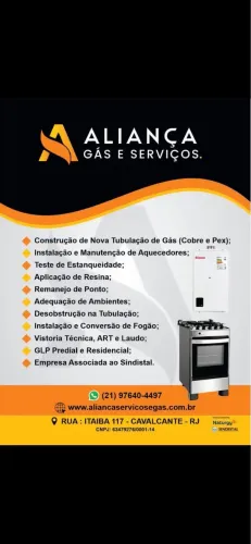 Aliança gás e serviços - Bombeiro Gasista