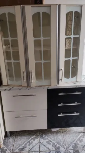 Armário de cozinha balcão e Parede