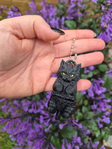 Chaveiro Flexi gatinho preto