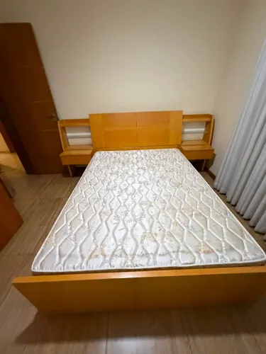 Cama cabeceira com baú e Colchão Casal - Marca Líder