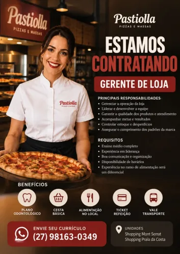 Vaga Gerente de Loja - Shopping