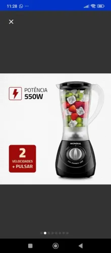 Liquidificador Mondial 1,9L novo