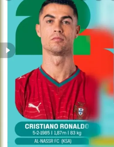 Figurinha álbum copa do mundo 2026 cristiano Ronaldo 