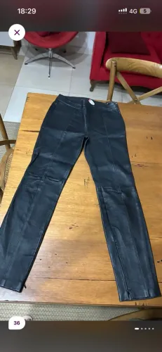 Calça couro legítimo da Brooksfield