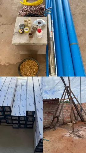 Poço artesiano,Kit Completo P/Poço artesiano E Bomba Submersa Somar