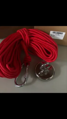 Imã de neodímio para pesca magnética 110kg de tração na água