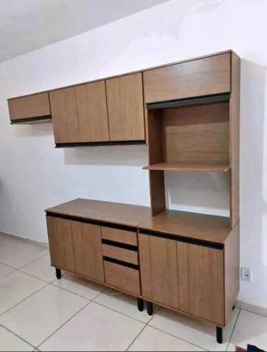 Armário de Cozinha 4 Módulos com 1 Paneleiro com Nichos (Novo) Entrega Grátis!