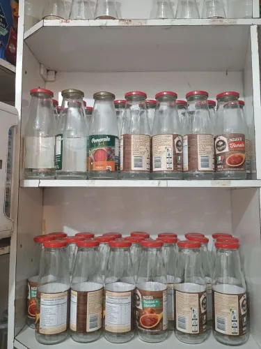 Potes vazios de vidro para decoração 