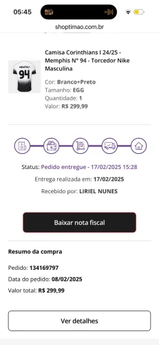 Camisa do Corinthians 