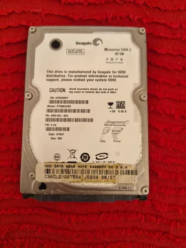 Hd de 80 gb para notebook ou usar em HD externo