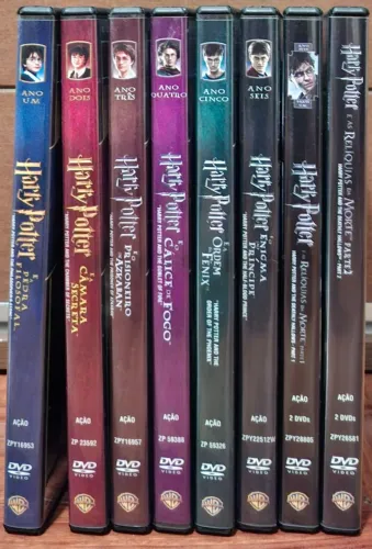 DVD - Coleção Completa "Harry Potter" (9 filmes / 12 discos)