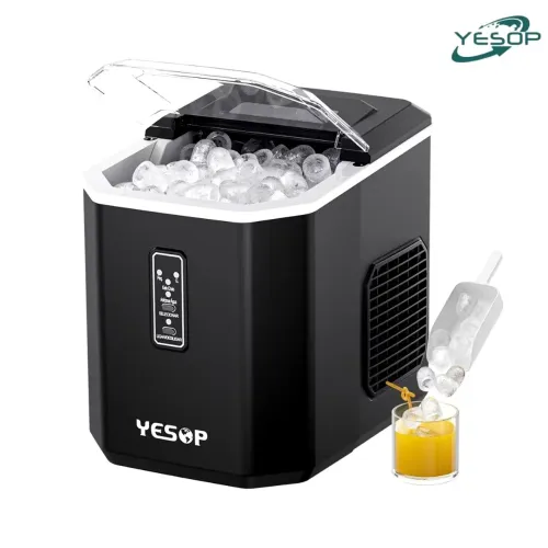 Máquina De Gelo Portátil Preto 12kg/dia 127V ProduçãoTurbo Ice Para Casa E Bar